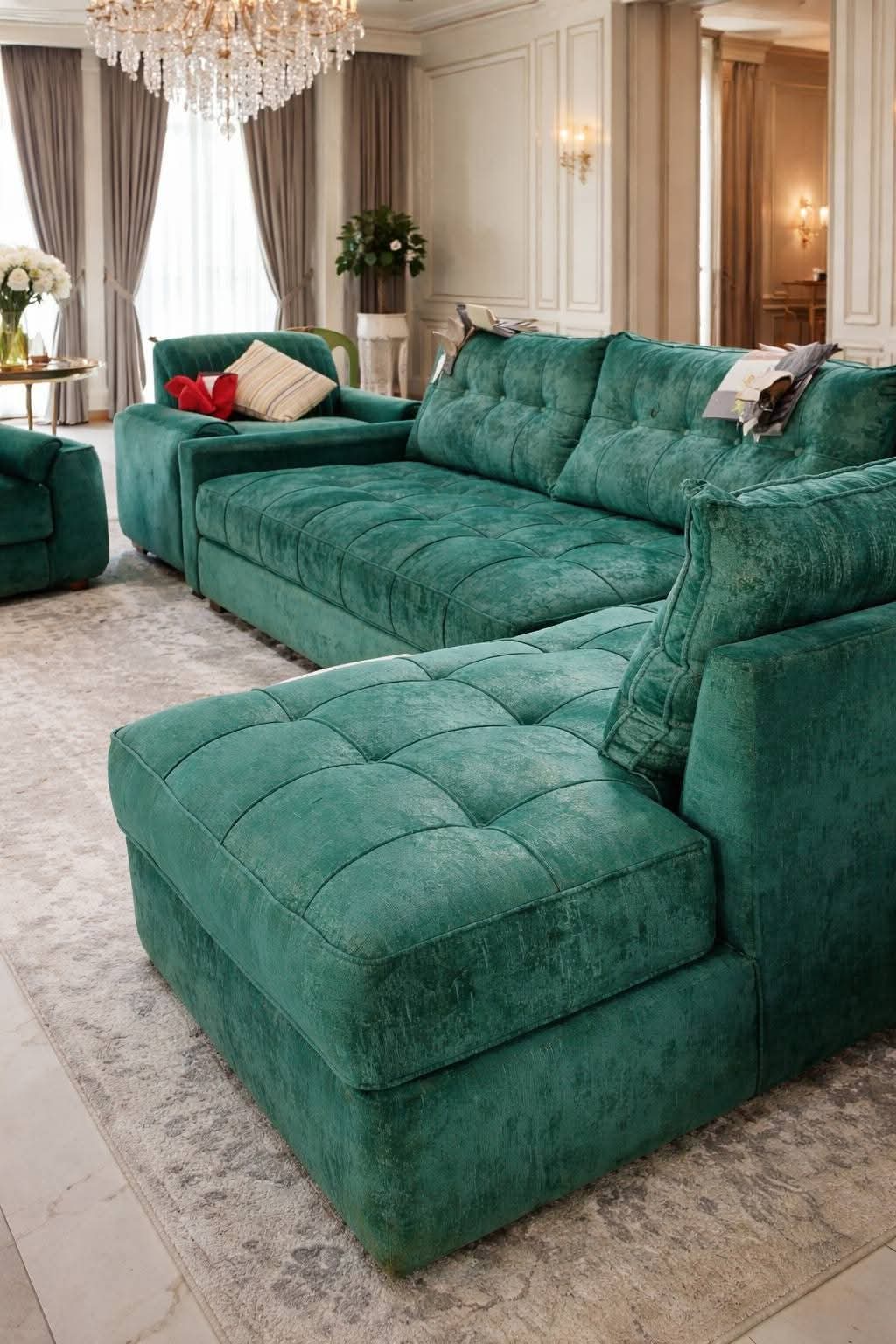 Baraka Lounge Spring Cushion Sectional Sofa